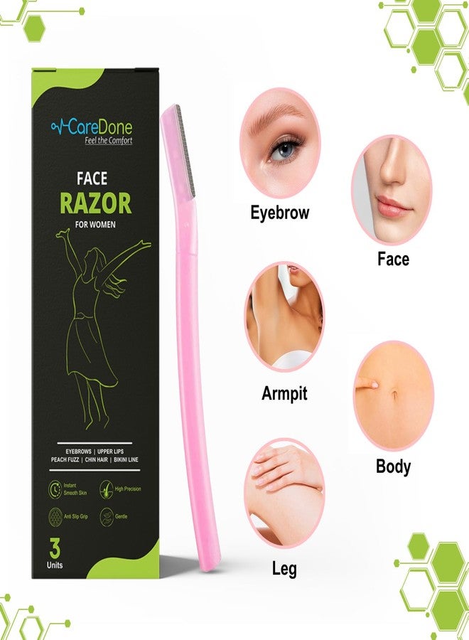 Caredone Face Cartridge For Women Reusable & Biodegradable/Quick & Easy Facial Hair Removal At Home Women razor For Eyebrow. (Face Razor -C44) - Image 5